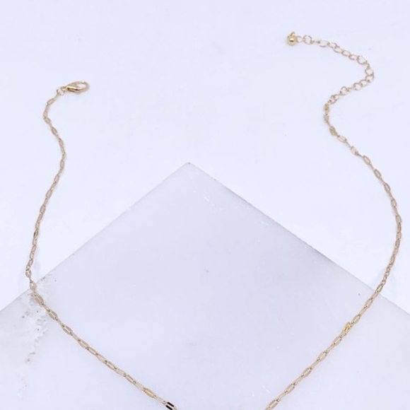 Round Faux Druzy Pendant Necklace - Picture 3 of 5